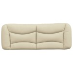 vidaXL Pernă pentru tăblie de pat, crem, 140 cm, material textil