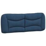 vidaXL Pernă pentru tăblie de pat, albastru, 140 cm, material textil vidaXL Pernă pentru tăblie de pat, albastru, 140 cm, material textil