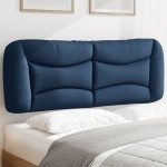 vidaXL Pernă pentru tăblie de pat, albastru, 140 cm, material textil vidaXL Pernă pentru tăblie de pat, albastru, 140 cm, material textil