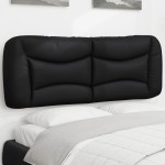 vidaXL Pernă pentru tăblie pat, Hvar, negru, 140 cm, piele artificială