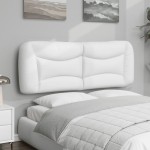 vidaXL Pernă pentru tăblie pat, alb, 140 cm, piele artificială