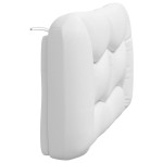 vidaXL Pernă pentru tăblie pat, alb, 140 cm, piele artificială