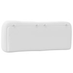 vidaXL Pernă pentru tăblie pat, alb, 140 cm, piele artificială