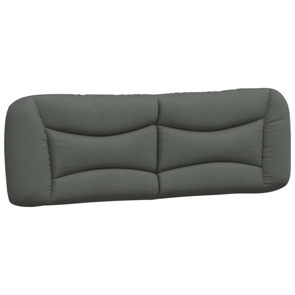 vidaXL Pernă pentru tăblie de pat, gri închis, 140 cm, material textil