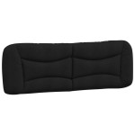 vidaXL Pernă pentru tăblie de pat, negru, 160 cm, material textil vidaXL Pernă pentru tăblie de pat, negru, 160 cm, material textil