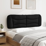 vidaXL Pernă pentru tăblie de pat, negru, 160 cm, material textil vidaXL Pernă pentru tăblie de pat, negru, 160 cm, material textil