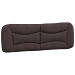vidaXL Pernă pentru tăblie de pat maro închis, 160 cm, material textil
