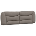 vidaXL Pernă pentru tăblie de pat, gri taupe, 160 cm, material textil vidaXL Pernă pentru tăblie de pat, gri taupe, 160 cm, material textil