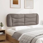 vidaXL Pernă pentru tăblie de pat, gri taupe, 160 cm, material textil vidaXL Pernă pentru tăblie de pat, gri taupe, 160 cm, material textil
