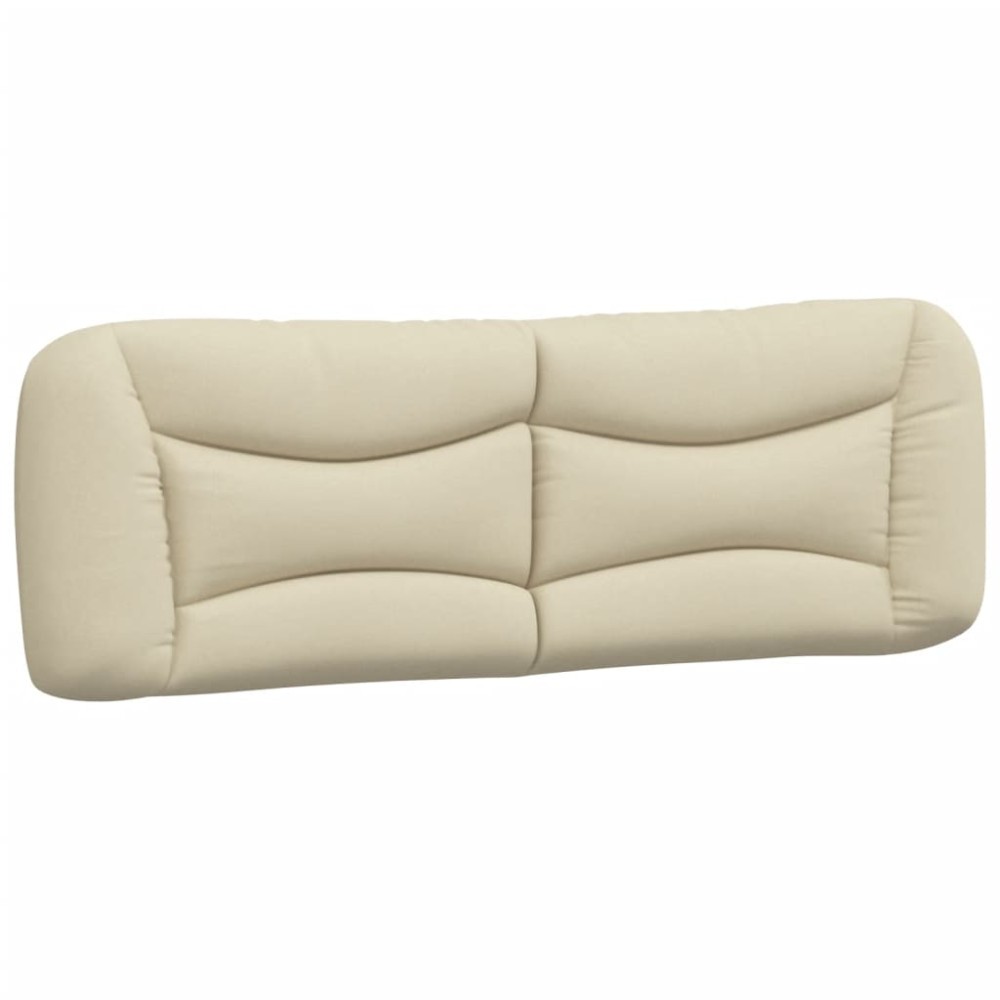 vidaXL Pernă pentru tăblie de pat, crem, 160 cm, material textil