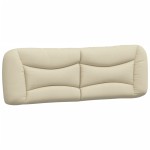 vidaXL Pernă pentru tăblie de pat, crem, 160 cm, material textil