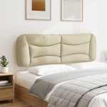 vidaXL Pernă pentru tăblie de pat, crem, 160 cm, material textil