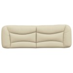 vidaXL Pernă pentru tăblie de pat, crem, 160 cm, material textil