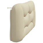 vidaXL Pernă pentru tăblie de pat, crem, 160 cm, material textil