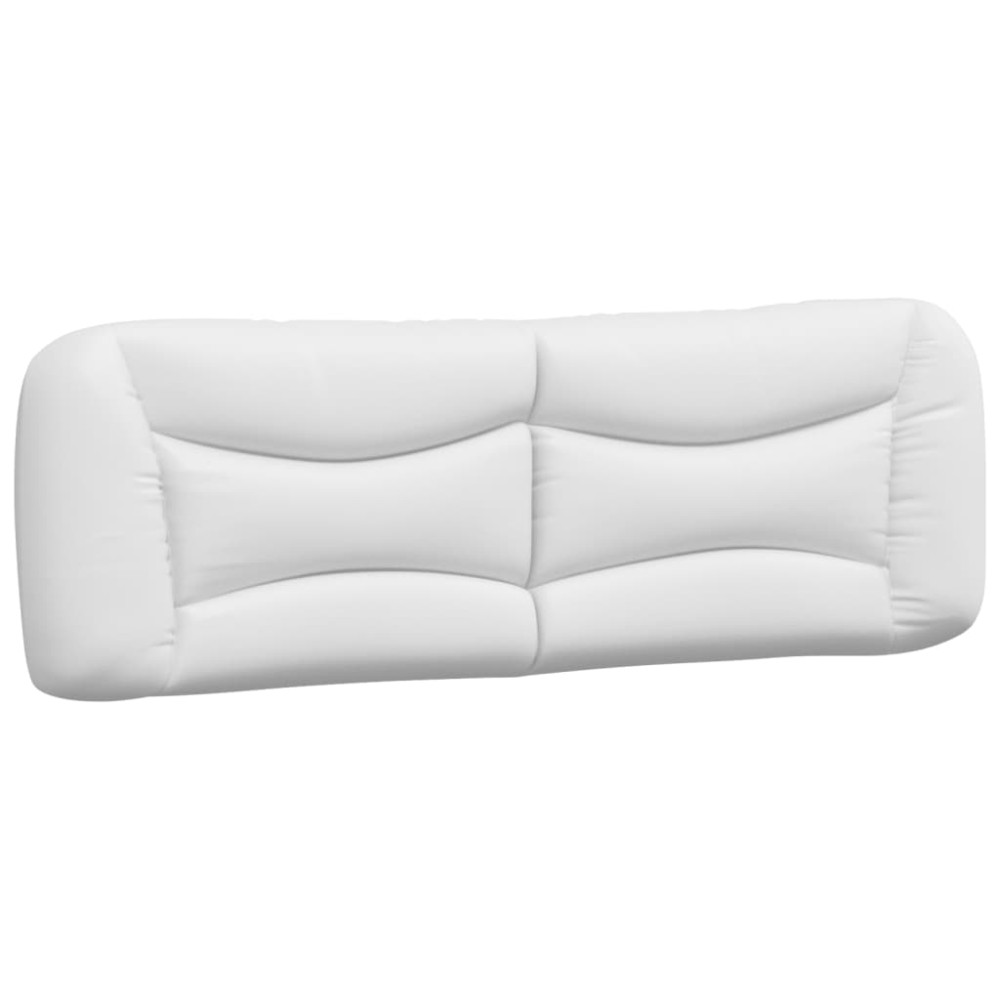 vidaXL Pernă pentru tăblie pat, alb, 160 cm, piele artificială