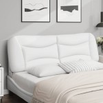 vidaXL Pernă pentru tăblie pat, alb, 160 cm, piele artificială