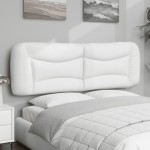 vidaXL Pernă pentru tăblie pat, alb, 160 cm, piele artificială