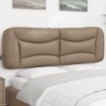 vidaXL Pernă pentru tăblie pat, cappuccino, 160 cm, piele artificială vidaXL Pernă pentru tăblie pat, cappuccino, 160 cm, piele artificială