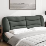 vidaXL Pernă pentru tăblie de pat, gri închis, 180 cm, material textil vidaXL Pernă pentru tăblie de pat, gri închis, 180 cm, material textil