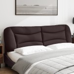 vidaXL Pernă pentru tăblie de pat maro închis, 180 cm, material textil vidaXL Pernă pentru tăblie de pat maro închis, 180 cm, material textil