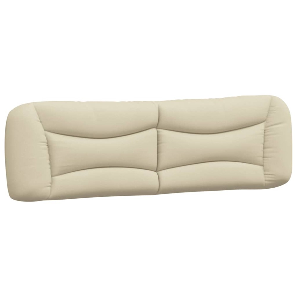 vidaXL Pernă pentru tăblie de pat, crem, 180 cm, material textil