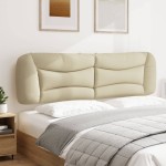 vidaXL Pernă pentru tăblie de pat, crem, 180 cm, material textil