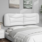 vidaXL Pernă pentru tăblie pat, alb, 180 cm, piele artificială
