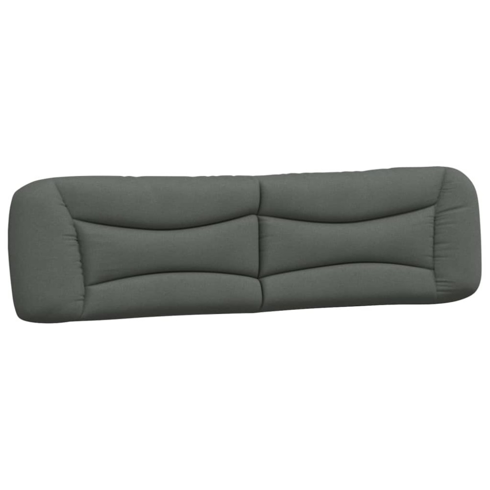 vidaXL Pernă pentru tăblie de pat, gri închis, 200 cm, material textil