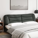 vidaXL Pernă pentru tăblie de pat, gri închis, 200 cm, material textil vidaXL Pernă pentru tăblie de pat, gri închis, 200 cm, material textil