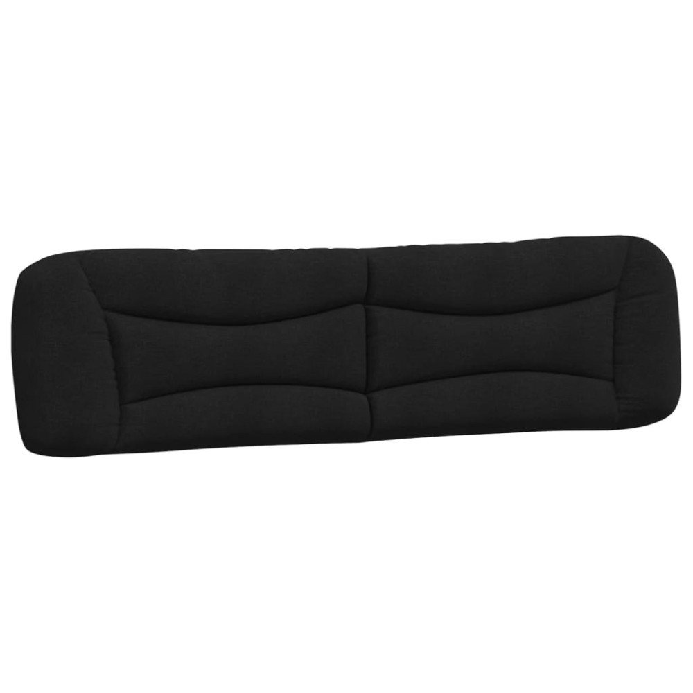 vidaXL Pernă pentru tăblie de pat, negru, 200 cm, material textil
