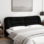 vidaXL Pernă pentru tăblie de pat, negru, 200 cm, material textil vidaXL Pernă pentru tăblie de pat, negru, 200 cm, material textil