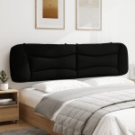 vidaXL Pernă pentru tăblie de pat, negru, 200 cm, material textil vidaXL Pernă pentru tăblie de pat, negru, 200 cm, material textil