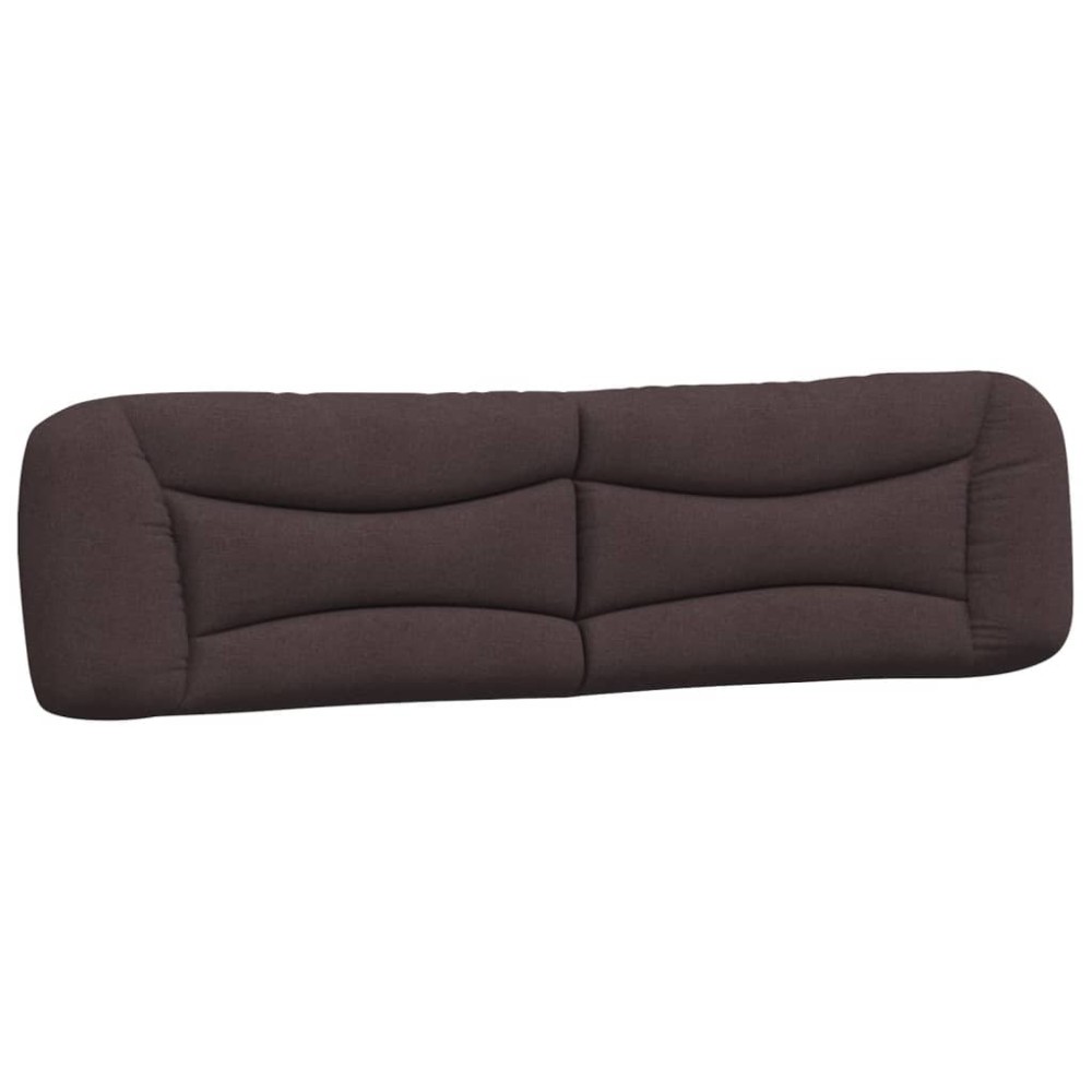 vidaXL Pernă pentru tăblie de pat maro închis, 200 cm, material textil
