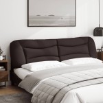 vidaXL Pernă pentru tăblie de pat maro închis, 200 cm, material textil vidaXL Pernă pentru tăblie de pat maro închis, 200 cm, material textil