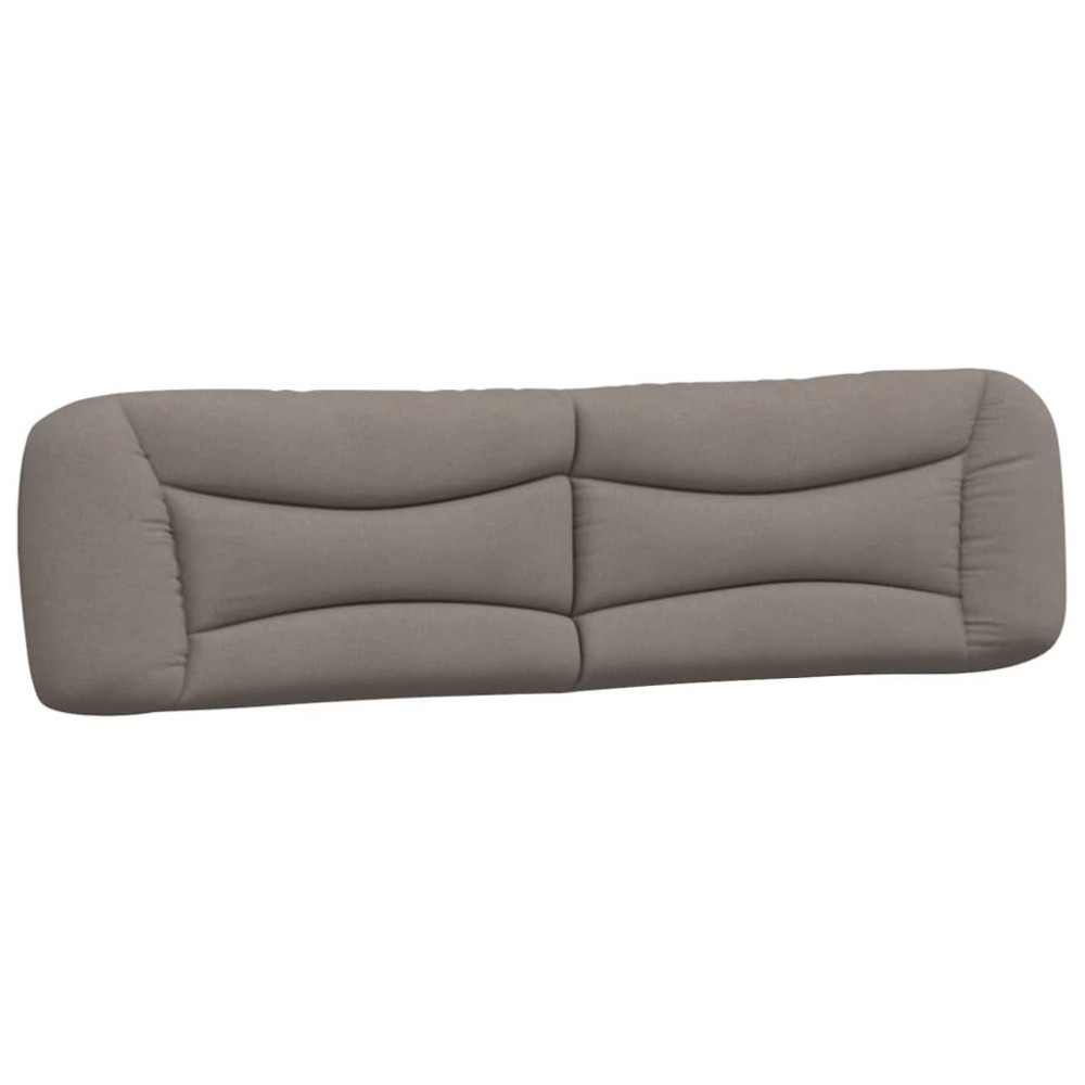 vidaXL Pernă pentru tăblie de pat, gri taupe, 200 cm, material textil