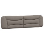 vidaXL Pernă pentru tăblie de pat, gri taupe, 200 cm, material textil vidaXL Pernă pentru tăblie de pat, gri taupe, 200 cm, material textil