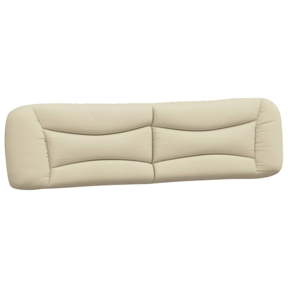 vidaXL Pernă pentru tăblie de pat, crem, 200 cm, material textil