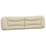 vidaXL Pernă pentru tăblie de pat, crem, 200 cm, material textil