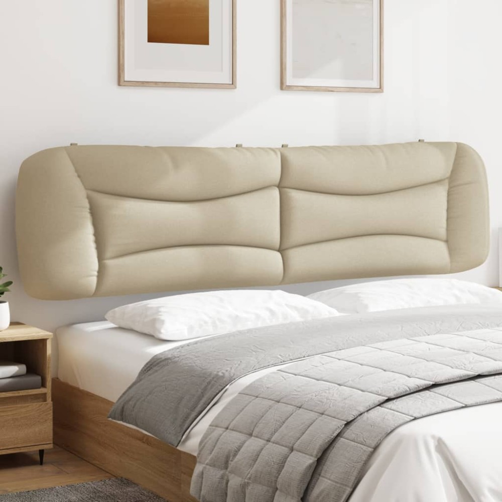vidaXL Pernă pentru tăblie de pat, crem, 200 cm, material textil