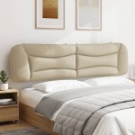 vidaXL Pernă pentru tăblie de pat, crem, 200 cm, material textil