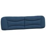 vidaXL Pernă pentru tăblie de pat, albastru, 200 cm, material textil vidaXL Pernă pentru tăblie de pat, albastru, 200 cm, material textil