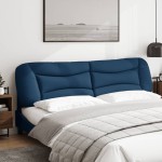 vidaXL Pernă pentru tăblie de pat, albastru, 200 cm, material textil vidaXL Pernă pentru tăblie de pat, albastru, 200 cm, material textil