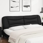 vidaXL Pernă pentru tăblie pat, Hvar, negru, 200 cm, piele artificială