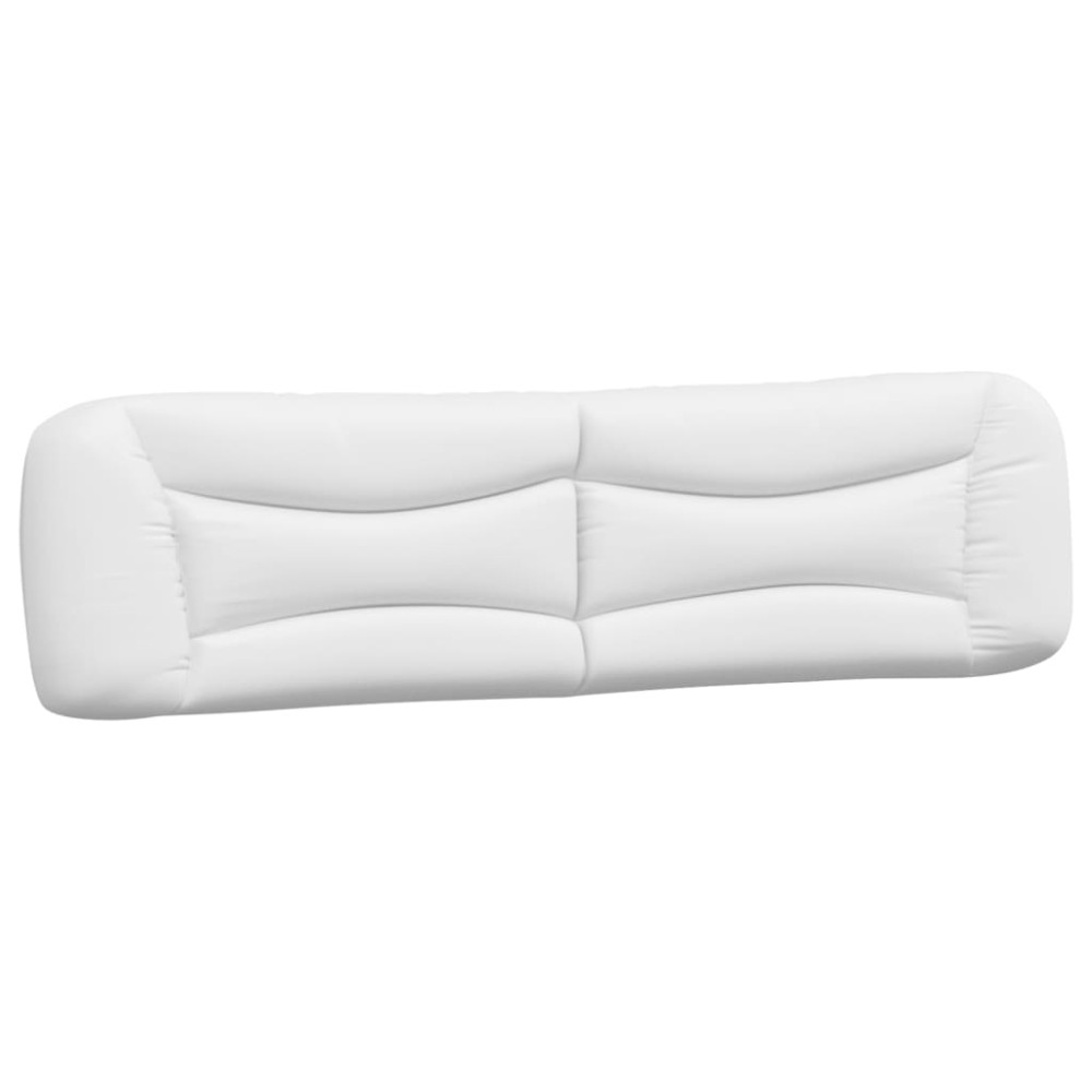 vidaXL Pernă pentru tăblie pat, alb, 200 cm, piele artificială