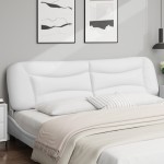 vidaXL Pernă pentru tăblie pat, alb, 200 cm, piele artificială vidaXL Pernă pentru tăblie pat, alb, 200 cm, piele artificială
