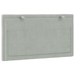 vidaXL Pernă tăblie de pat, Hanko, gri deschis, 90 cm, catifea