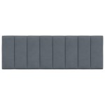 vidaXL Pernă tăblie de pat, Hanko, gri închis, 140 cm, catifea