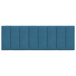 vidaXL Pernă tăblie de pat, Hanko, albastru, 140 cm, catifea