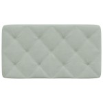 vidaXL Pernă tăblie de pat, gri deschis, 80 cm, catifea