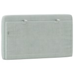 vidaXL Pernă tăblie de pat, gri deschis, 80 cm, catifea